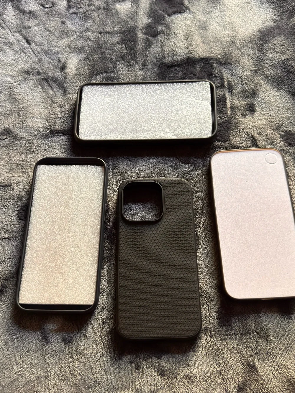 Apple iPhone 15pro Case Bundle — Black, Dark Brown, Gray